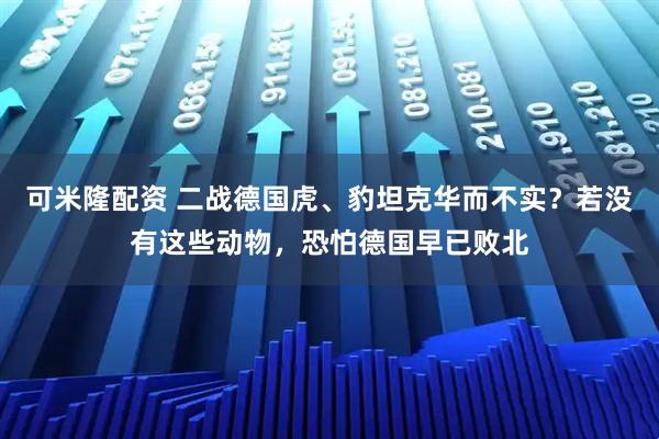可米隆配资 二战德国虎、豹坦克华而不实？若没有这些动物，恐怕德国早已败北